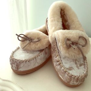 Velvet Shearling Moc Slipper